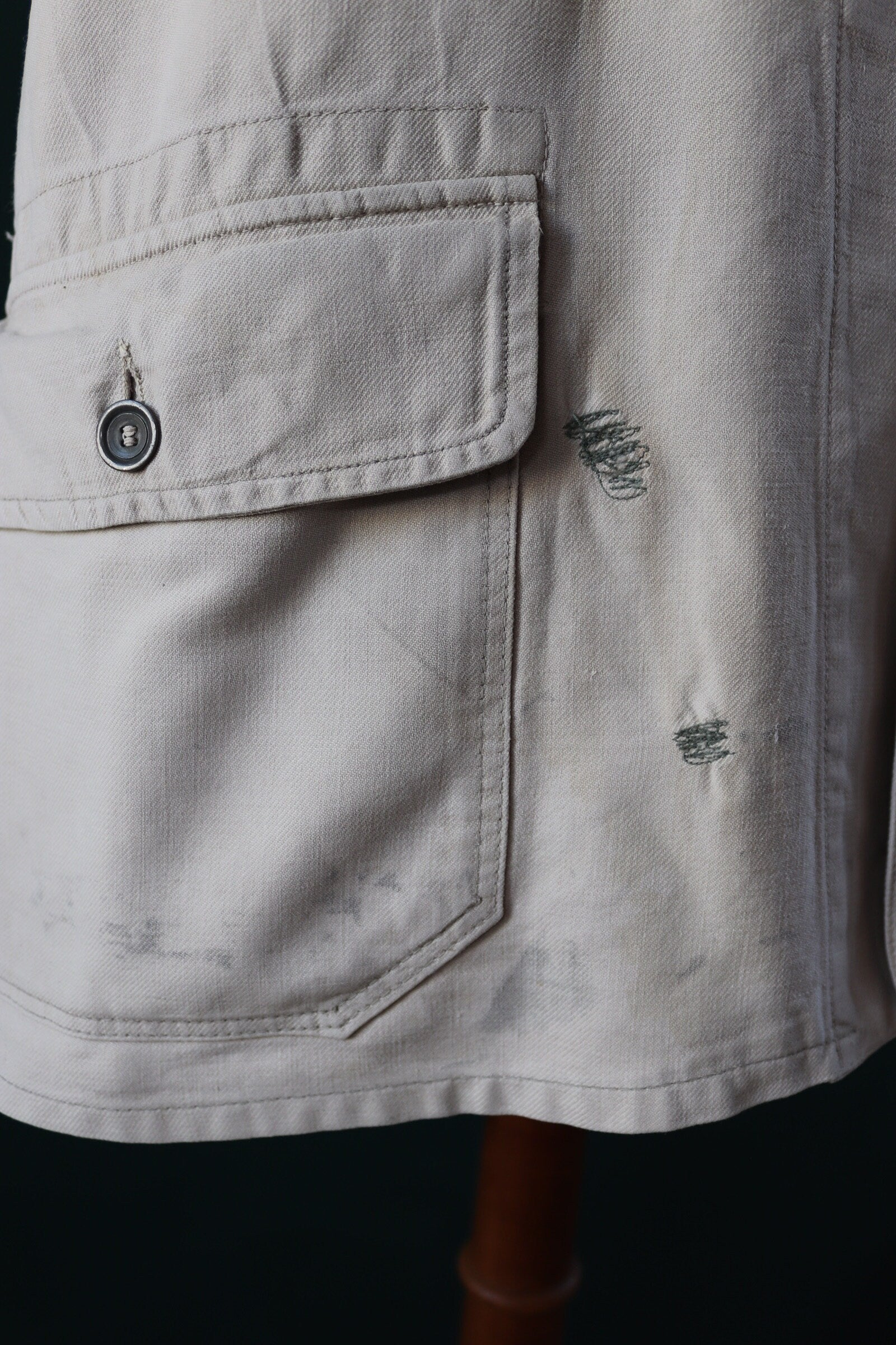Vintage 1930s 40s workwear jacket - WW2 Swedish military civil defence - army utility cotton tunic - 41” chest