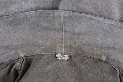 Vintage French workwear jacket - 1940s thick cotton canvas - 38” chest - walrus collar