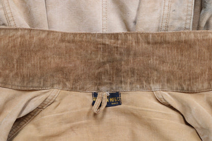 Vintage 1920s 20s tin cloth duck cotton canvas hunting shooting jacket 48” chest Hettrick American workwear work chore