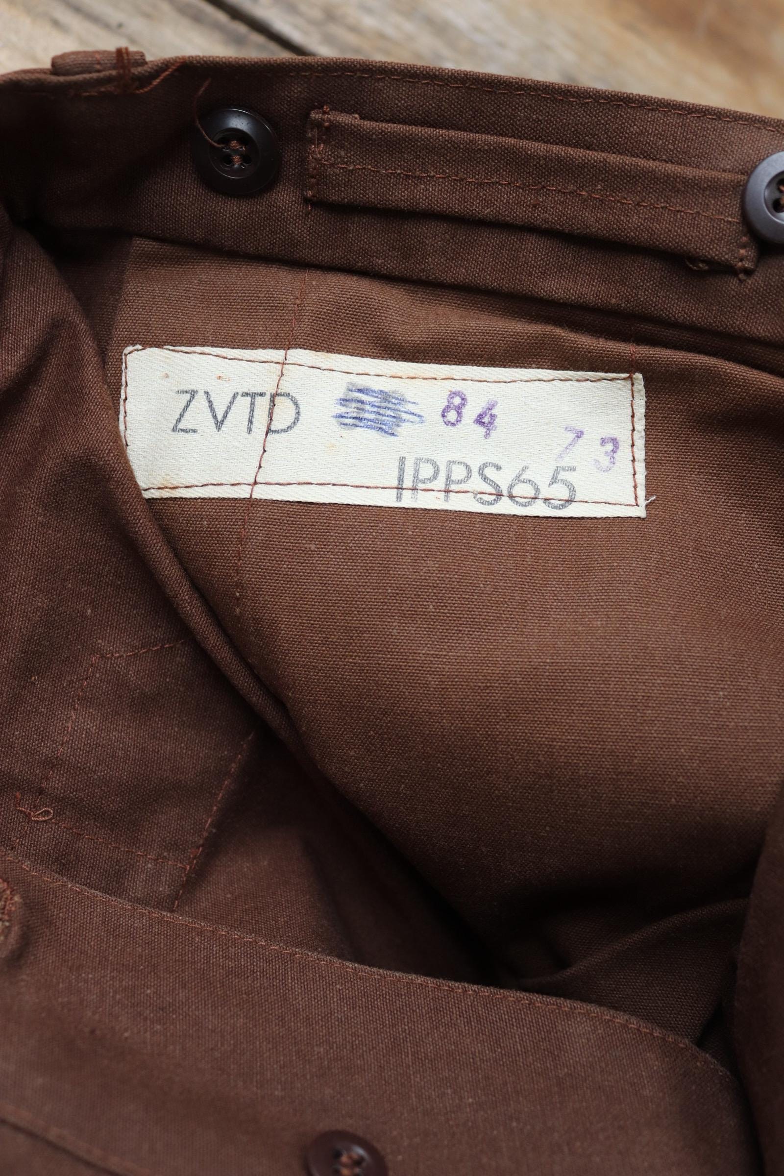 Vintage French chore trousers pants workwear 1960s 1970s SNCF railway railroad engineer work 34” x 29” duck cotton canvas buckle back