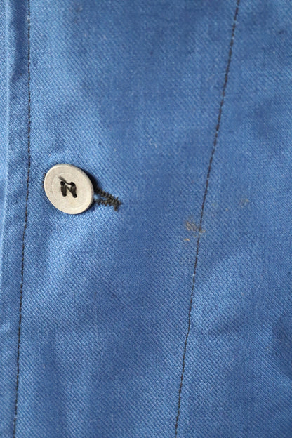 Vintage WW2 workwear jacket 1940s deadstock Swedish military hospital indigo blue cotton twill work chore 42” chest