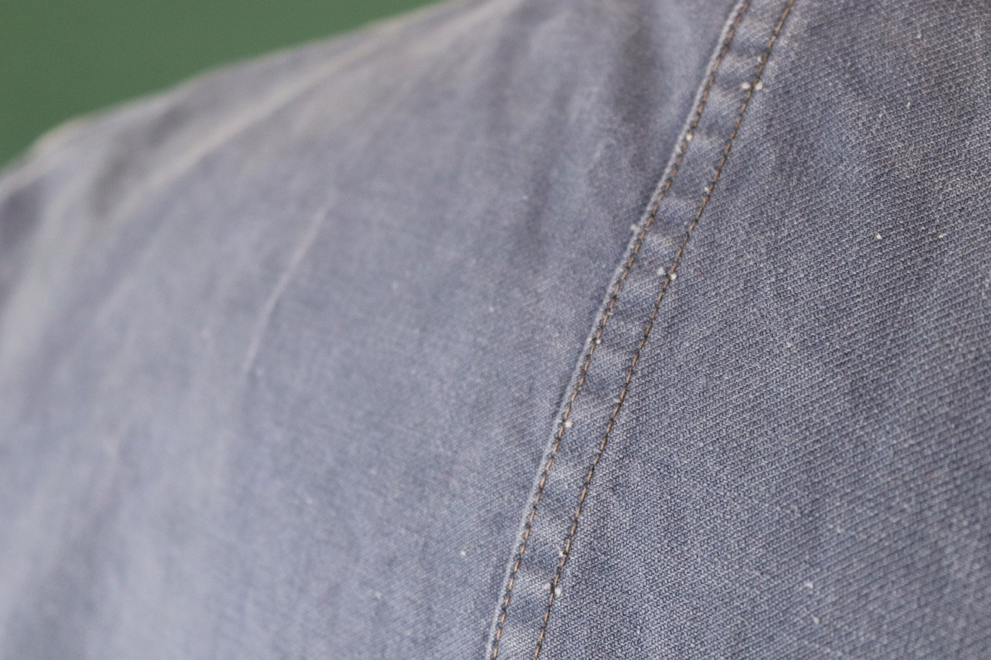 Vintage French blue workwear jacket - 1960s firefighter - faded cotton twill chore - 46” chest - bleu de travail