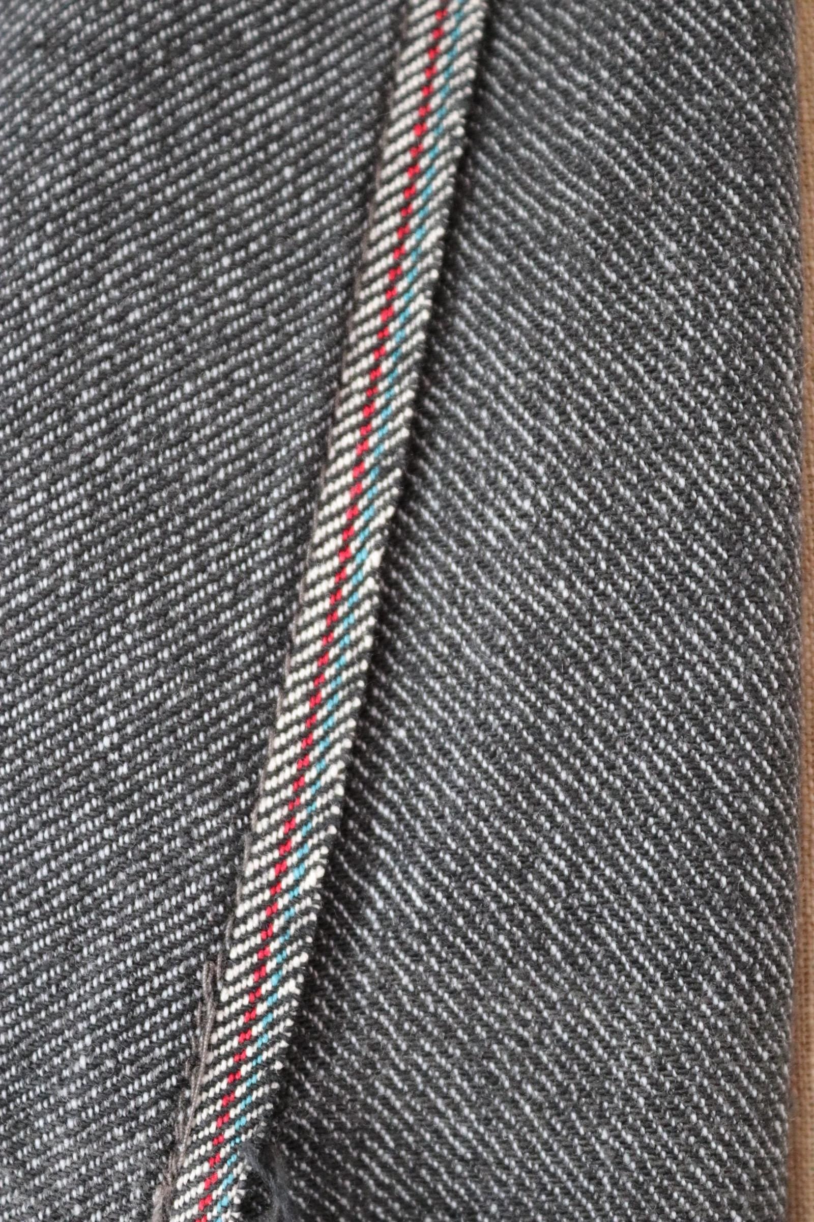Vintage French workwear jacket salt pepper grey long coat overall 1950s 1960s factory machinist 44” chest selvedge