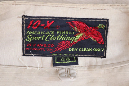 Vintage 1950s 60s shooting jacket - rifle club - 10-X hunting - 44” chest