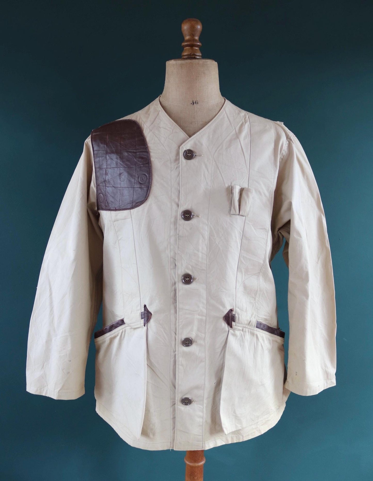 Vintage 1950s 60s shooting jacket - rifle club - 10-X hunting - 44” chest