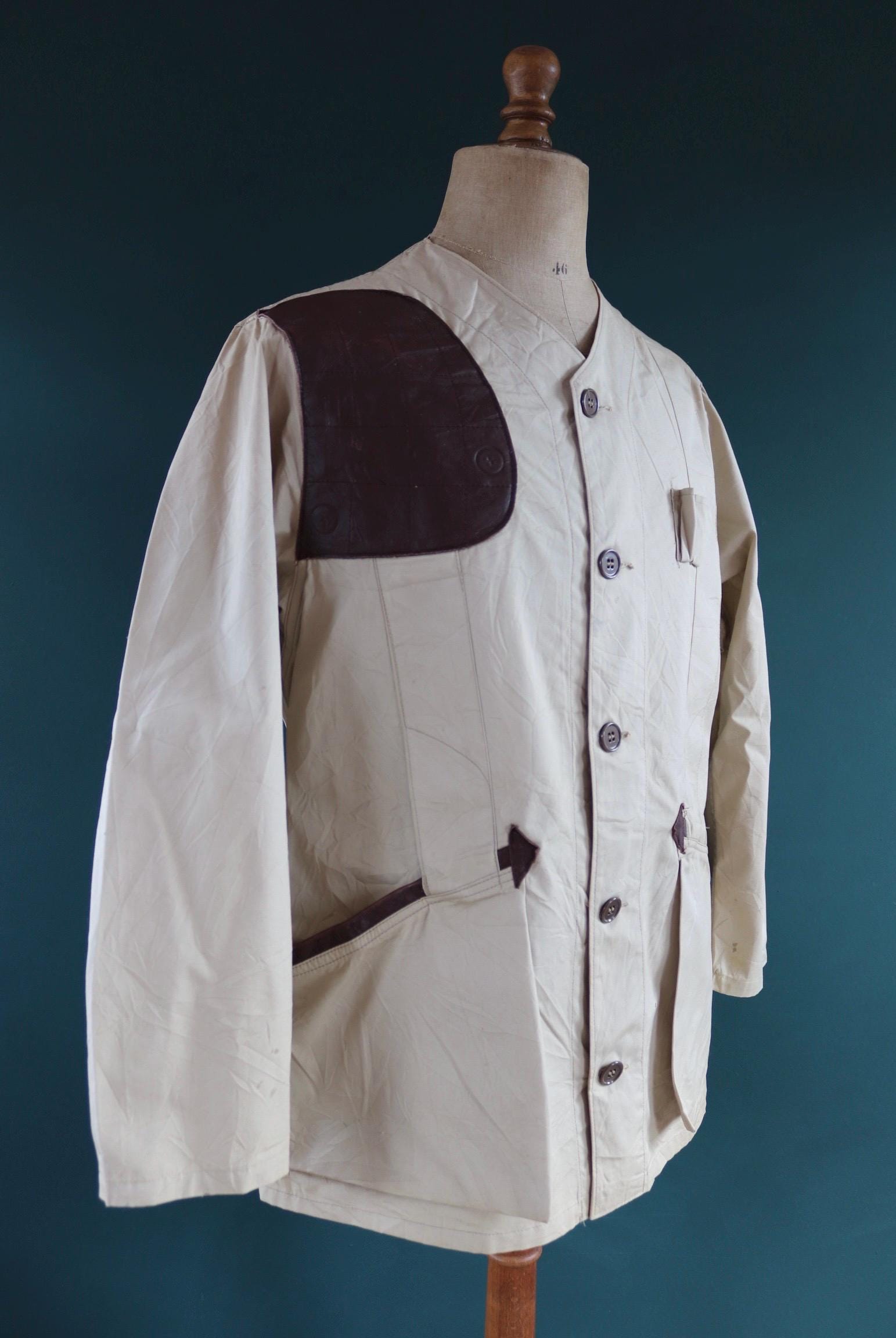 Vintage 1950s 60s shooting jacket - rifle club - 10-X hunting - 44” chest