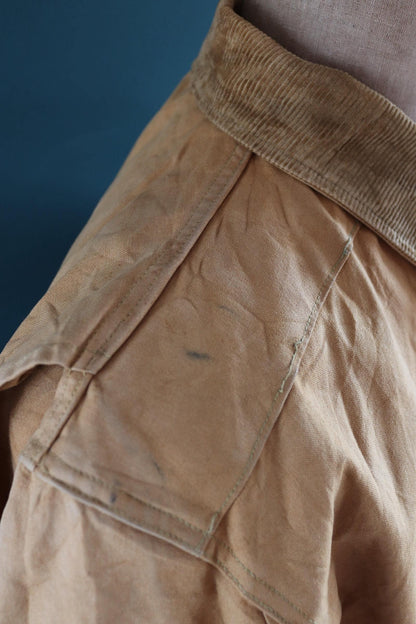 Vintage 1940s 40s 1950s 50s Duxbak duck cotton canvas tin cloth hunting shooting jacket 52” chest workwear work chore