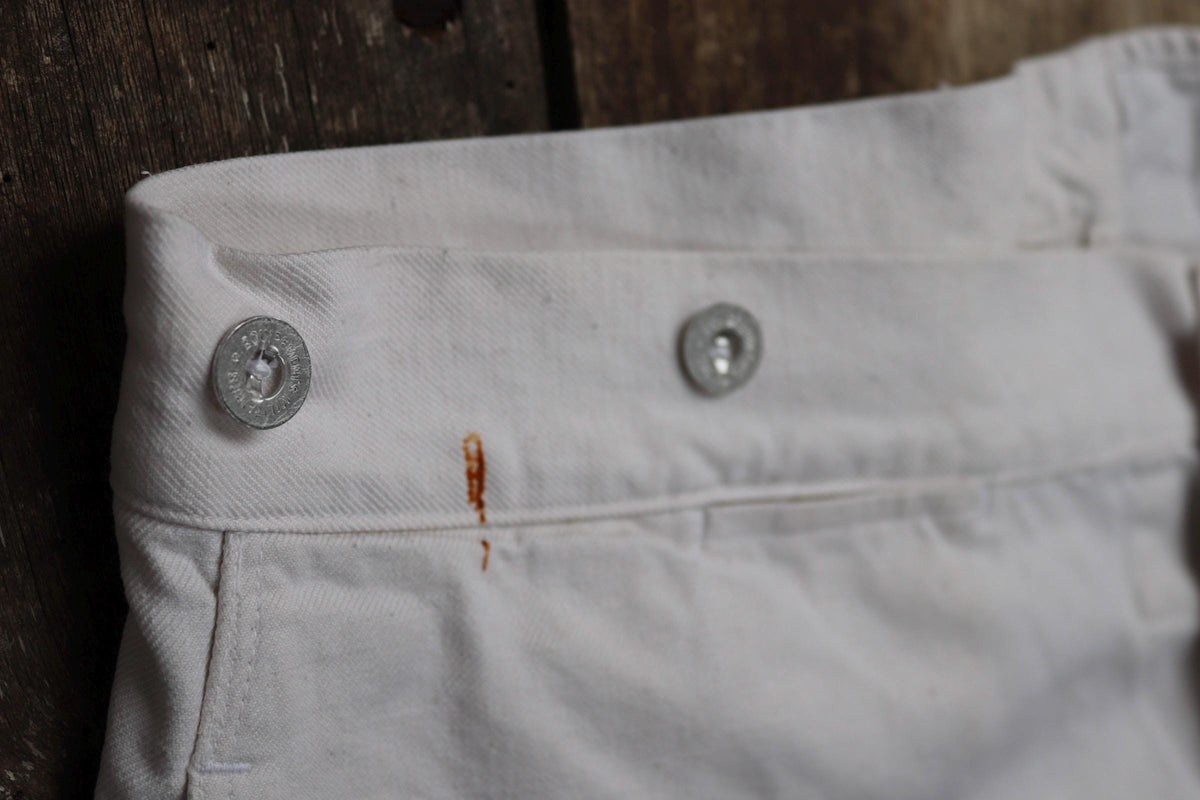 Vintage 1940s French workwear trousers - 1950s deadstock - buckle back chore pants - 41” x 33”