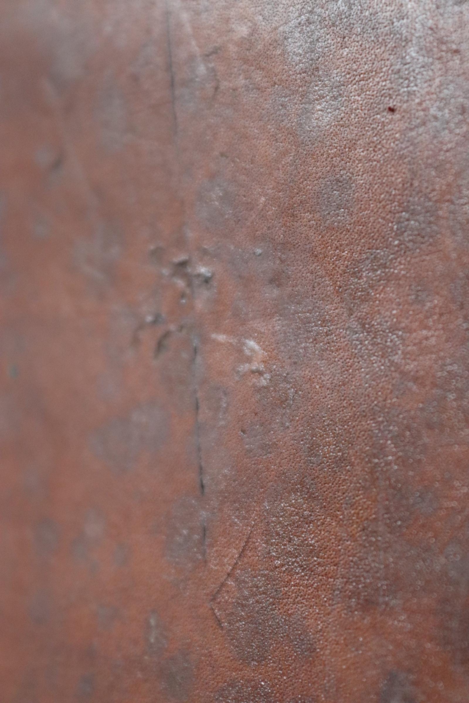 Vintage 1930s 40s brown leather bag - Swedish military workwear - shoulder satchel - luggage for tablet,