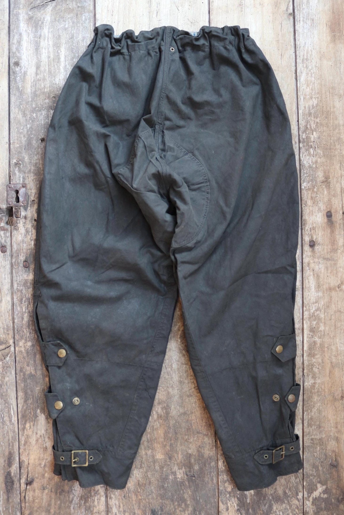 Vintage 1950s Belstaff Trialmaster - full suit including jacket and trousers - waxed cotton motorcycle trial bike racing - 45" chest