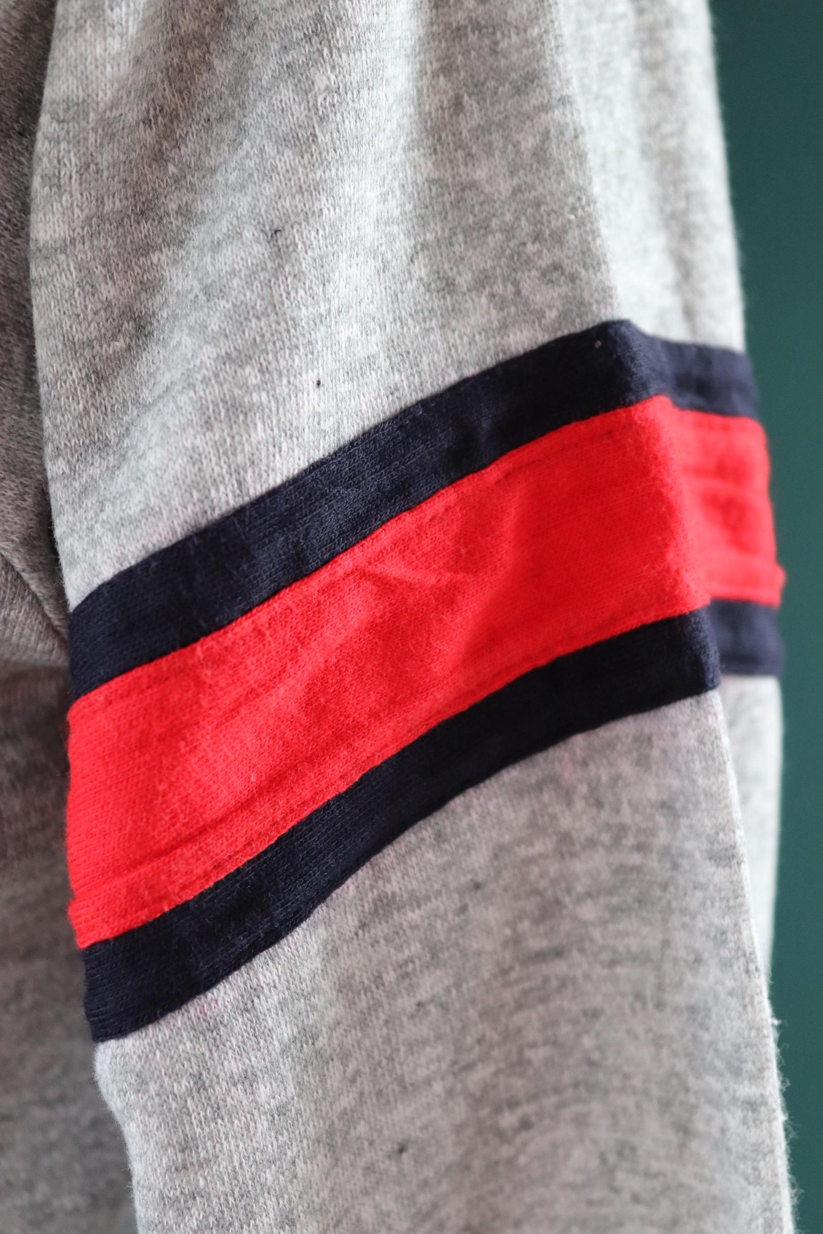 Vintage 1980s 80s Champion grey marl Kansas Fast Breaking Lady Jayhawks basketball hooded hoodie sweatshirt 42" chest sportswear flock