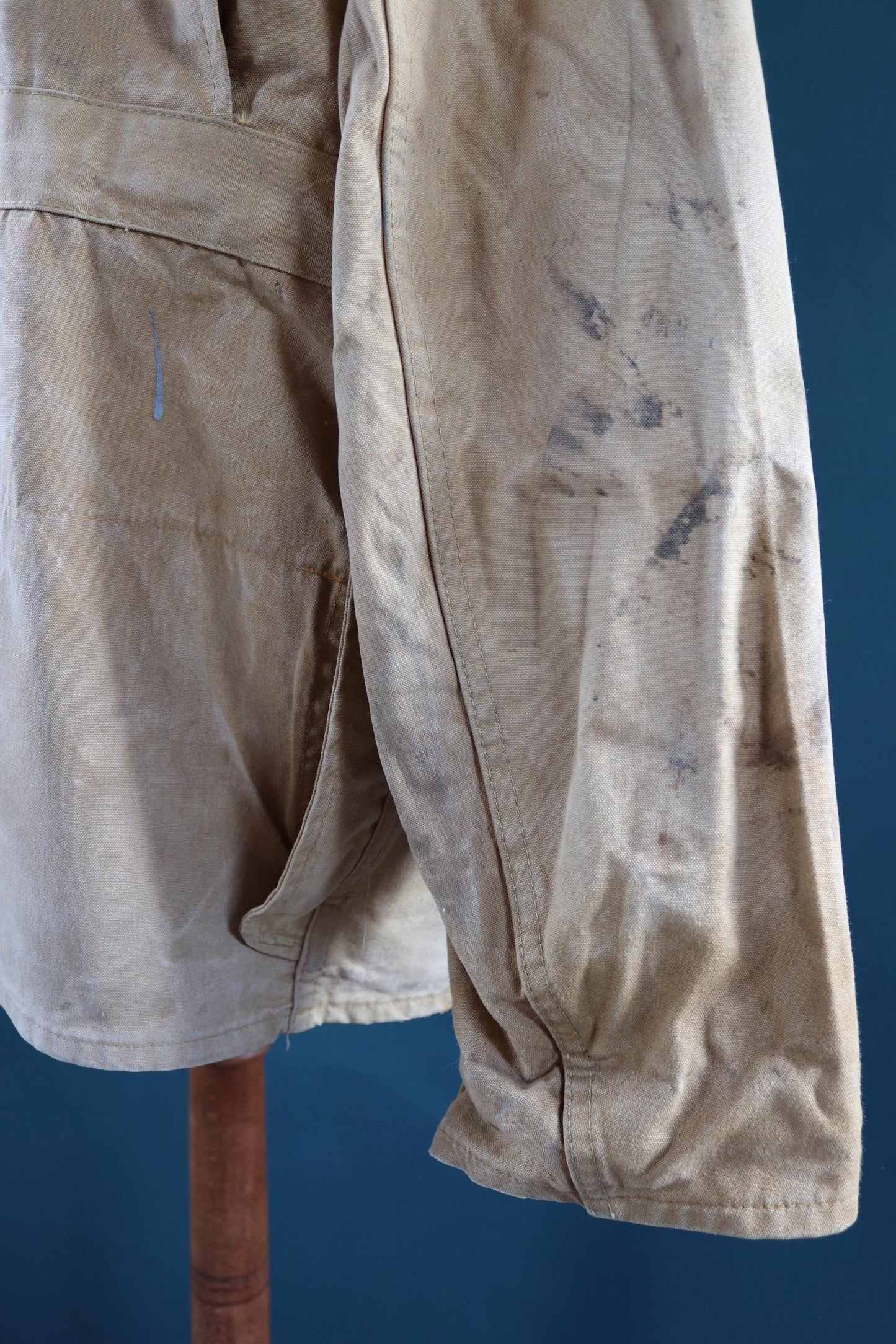 Vintage 1960s workwear jacket - tin cloth duck cotton canvas - hunting - 52” chest - American chore