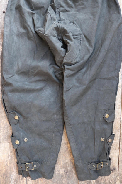 Vintage 1950s Belstaff Trialmaster - full suit including jacket and trousers - waxed cotton motorcycle trial bike racing - 45" chest