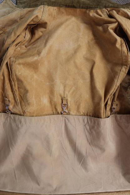 Vintage 1960s workwear jacket - tin cloth duck cotton canvas - hunting - 52” chest - American chore