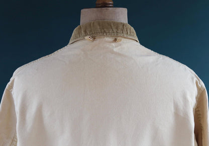 Vintage 1950s 60s workwear jacket - hunting - American Field Hettrick - tan brown duck cotton canvas - 50” chest