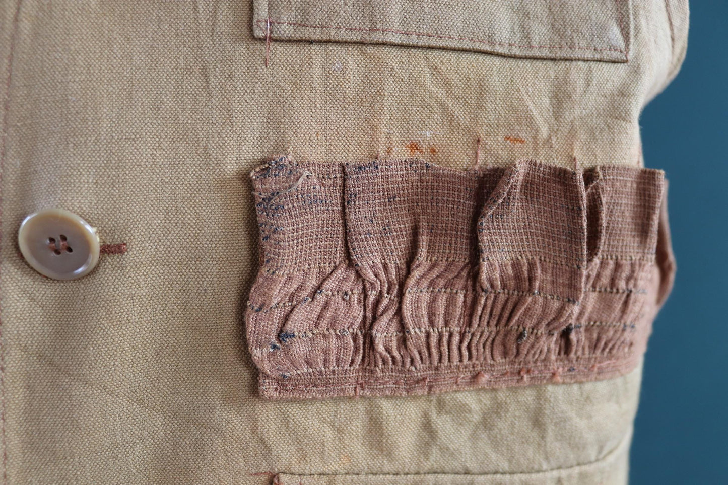 Vintage 1970s 70s 1980s 80s Nesco cotton canvas duck hunting shooting vest waistcoat 43” chest workwear work chore made in Japan