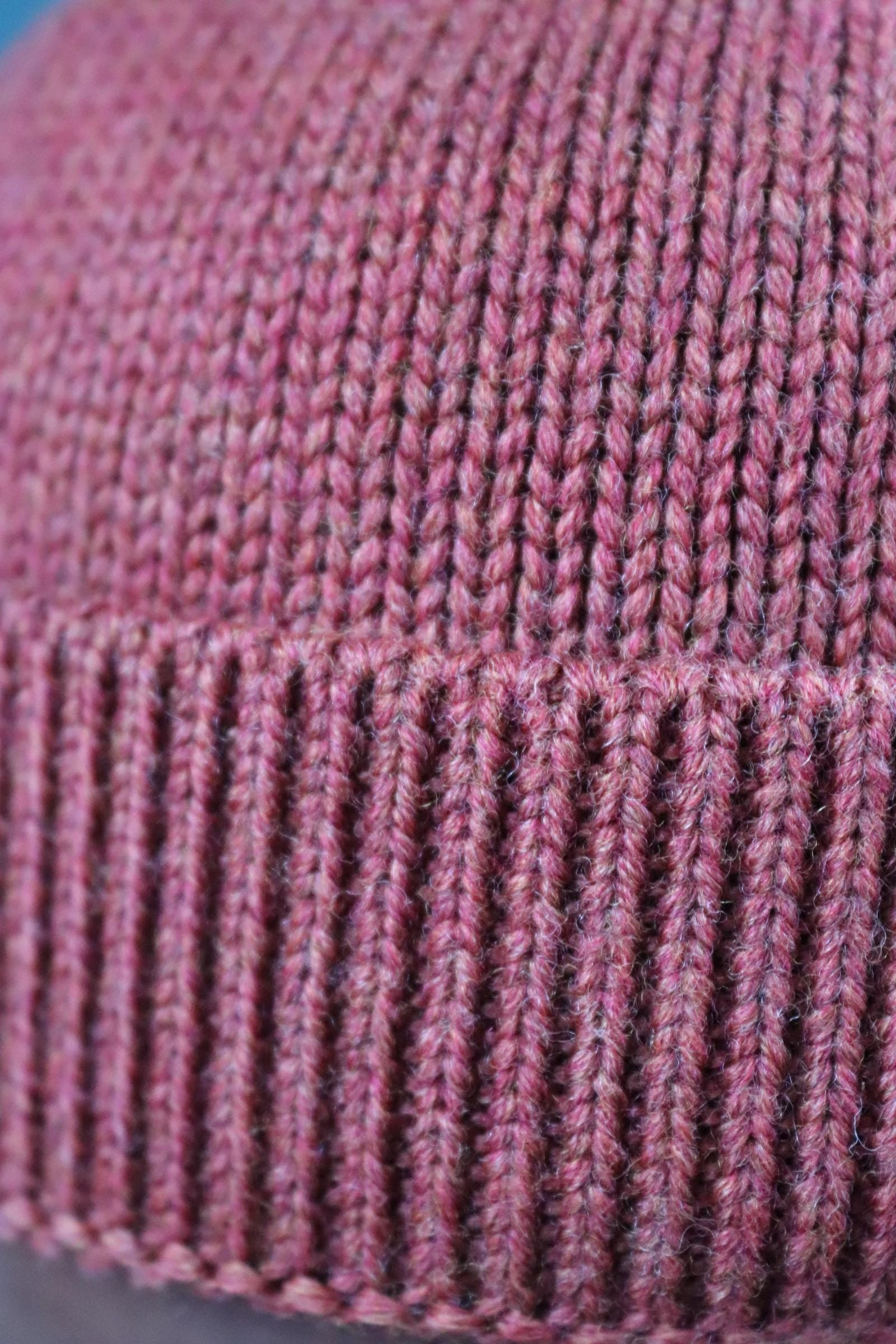 40 Colori 100% merino wool fisherman’s beanie hat watch cap rust brown made in Italy