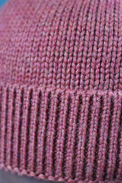 40 Colori 100% merino wool fisherman’s beanie hat watch cap rust brown made in Italy