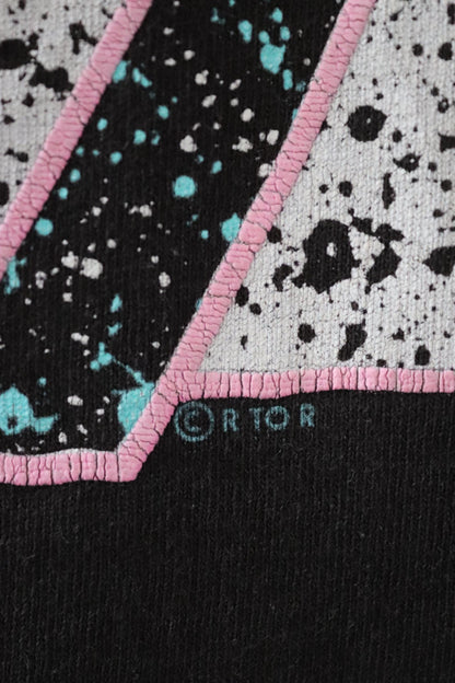 Vintage 1990s 90s Fruit of the Loom faded black neon Daytona Beach tourist souvenir vest singlet t shirt 43” chest