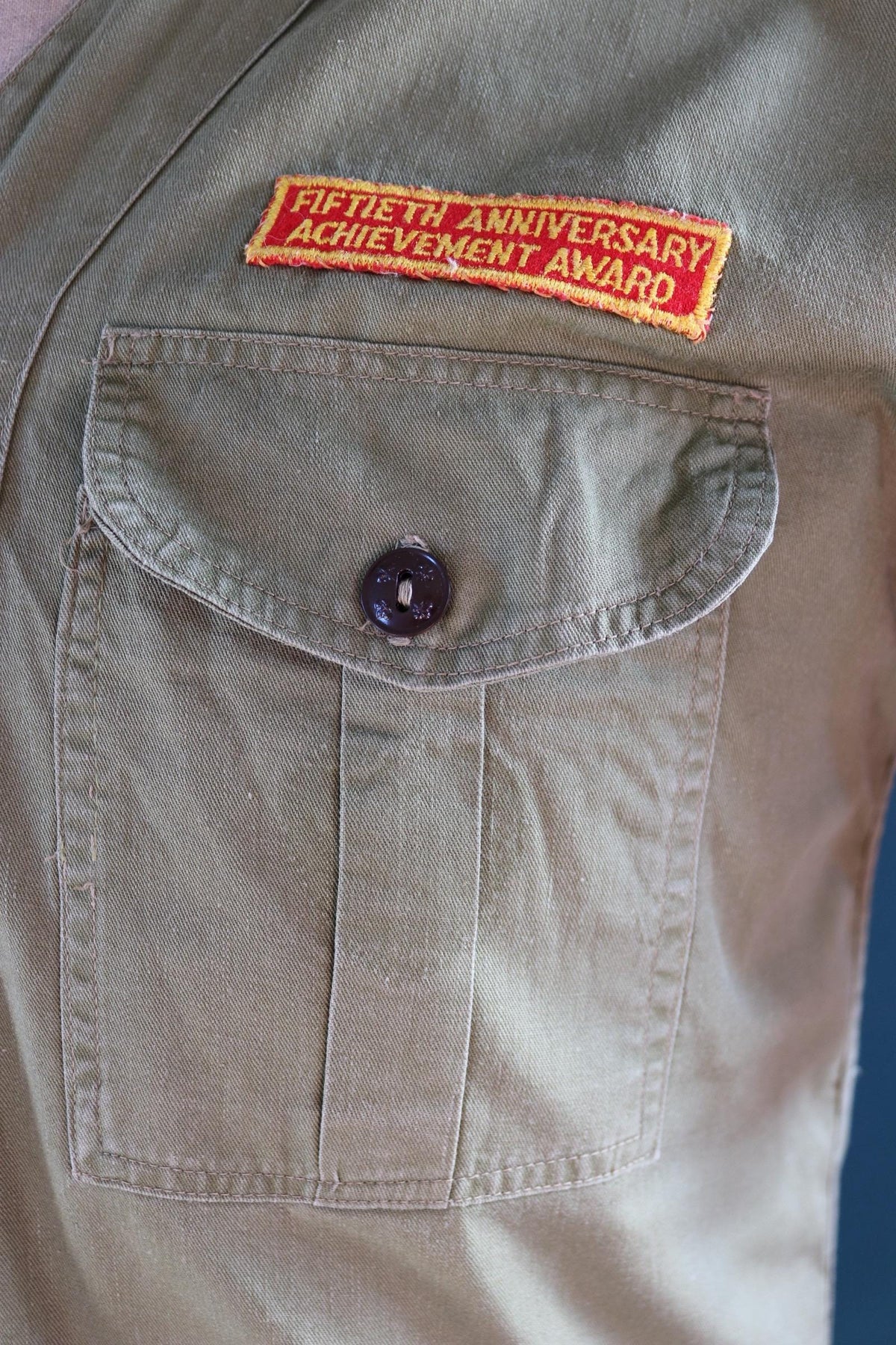 Vintage 1950s BSA shirt - Boy Scout uniform - 40" chest