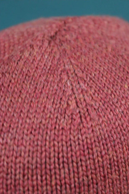 40 Colori 100% merino wool fisherman’s beanie hat watch cap rust brown made in Italy