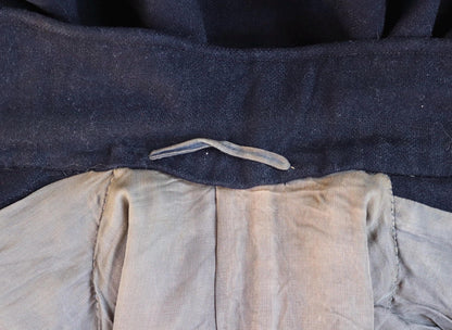 Vintage 1930s 30s indigo blue wool blouson ski jacket 38" chest action back Opti grommet zipper