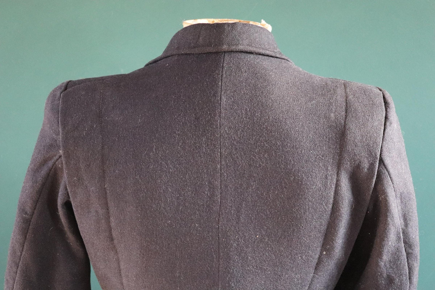 Vintage 1930s 30s indigo blue wool blouson ski jacket 38" chest action back Opti grommet zipper