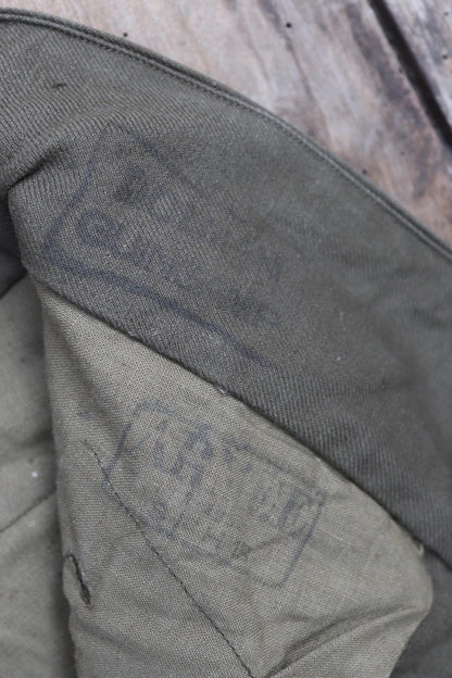 Vintage French workwear trousers cargo pants M47 M-47 khaki green 1940s 1950s cotton overalls army military 37” x 31” work chore