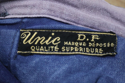 Vintage French workwear trousers pants indigo cotton twill 1940s 1950s work chore 32” x 27”