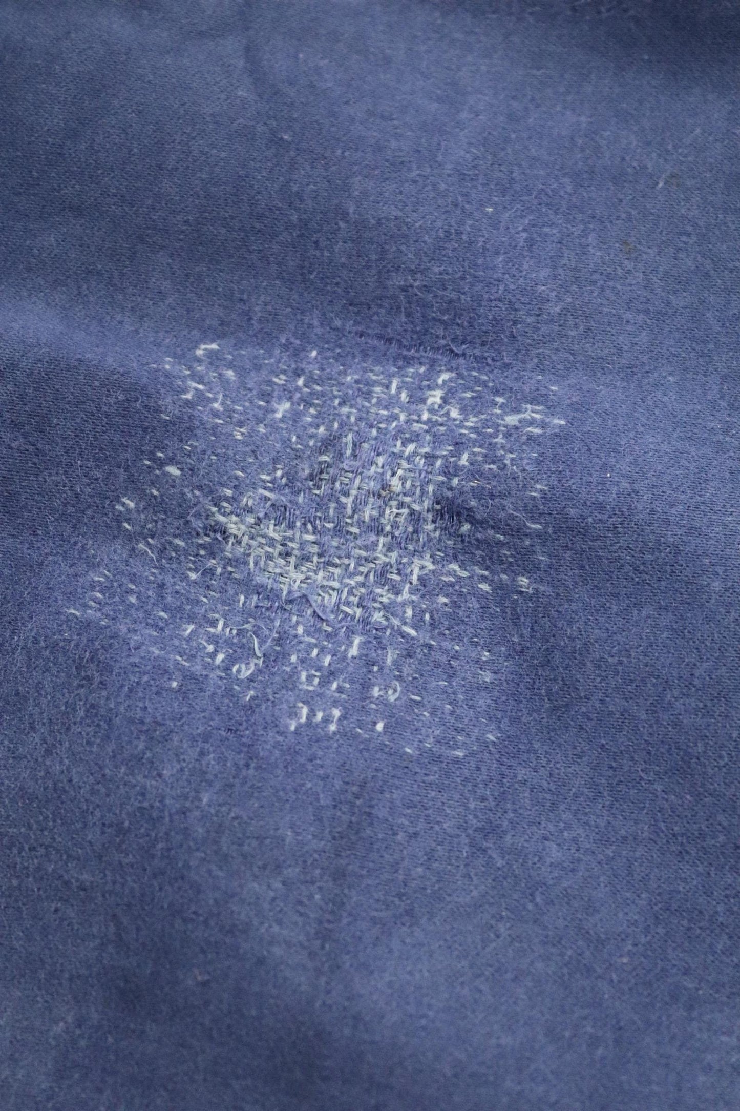 Vintage French workwear overalls - 1960s blue moleskin dungarees - 37" x 28"