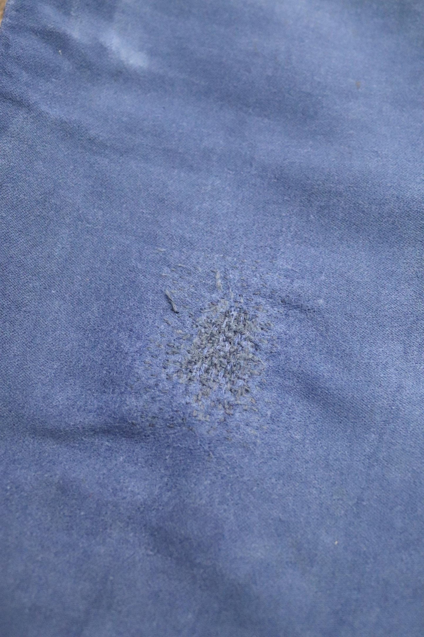 Vintage 1960s French workwear overalls - blue moleskin dungarees - 39” x 28”