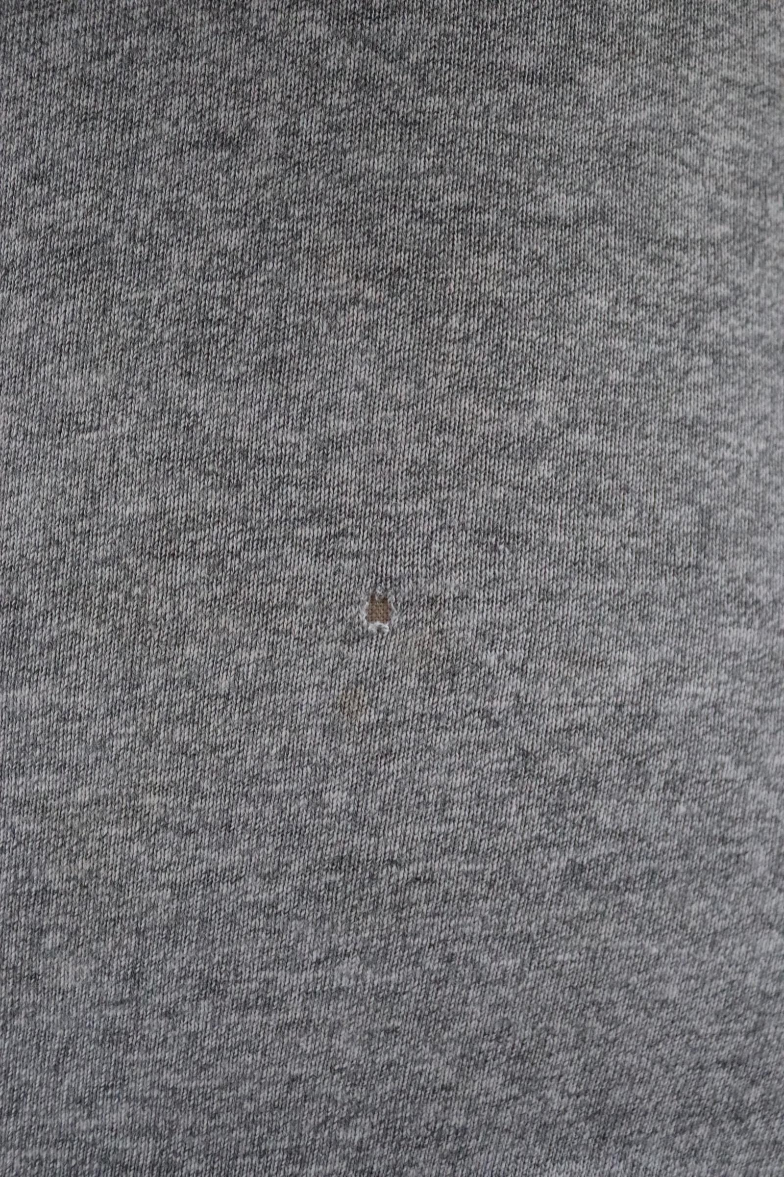 Vintage 1980s 80s Champion 50/50 cotton rayon grey heather marl t shirt 37” chest sports sportswear made in USA