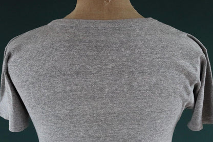 Vintage 1980s 80s Champion 50/50 cotton rayon grey heather marl t shirt 37” chest sports sportswear made in USA