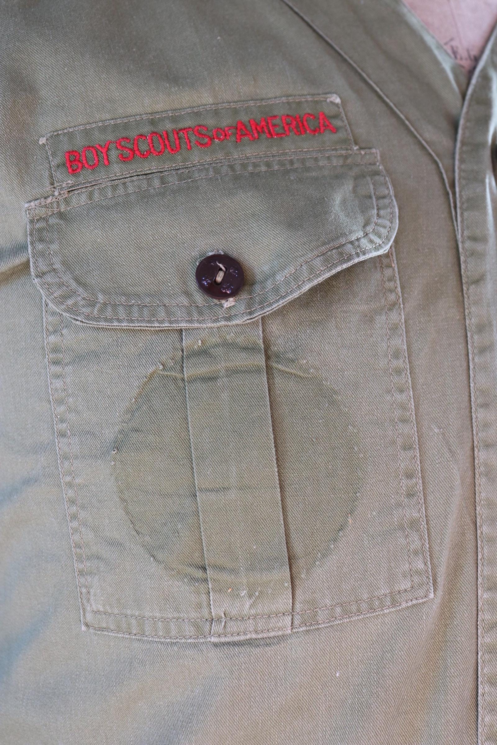 Vintage 1950s BSA shirt - Boy Scout uniform - 40" chest