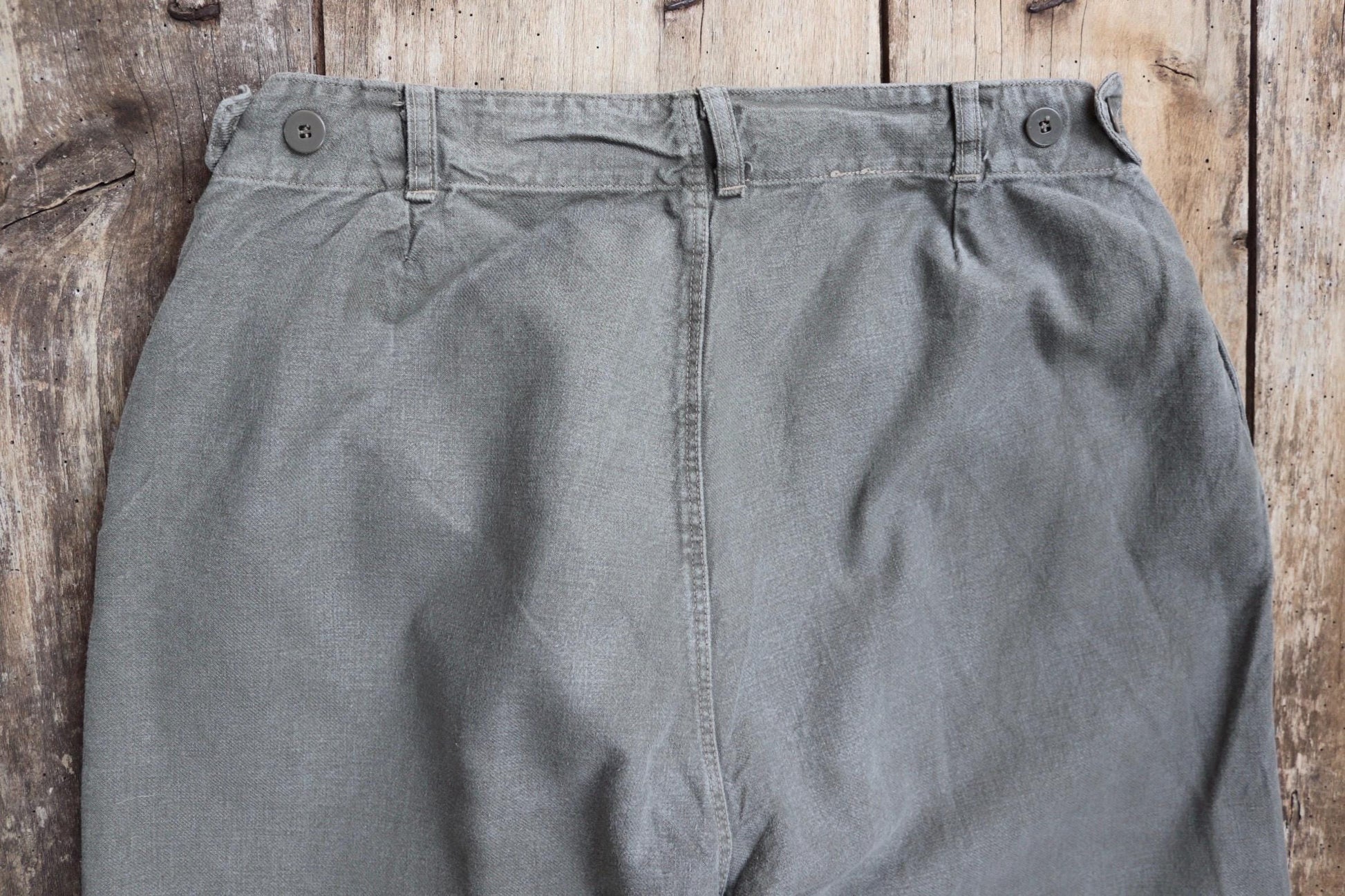 Vintage 1940s 1950s Swedish cargo trousers pants military women’s cotton twill utility workwear work chore 29” 31” x 28”