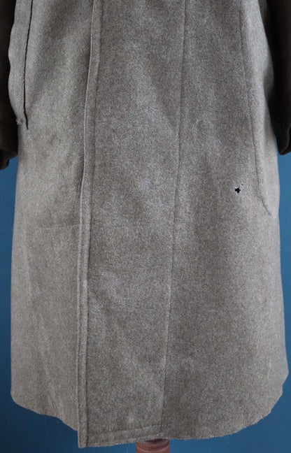 Vintage antique 1910s 10s WW1 M1917 M 1917 US army military doughboy khaki green wool trench great coat overcoat 42” chest