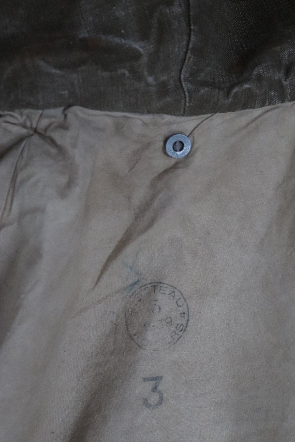 Vintage WW2 French dispatch rider coat - 1930s linen military jacket - disptach rider - M35