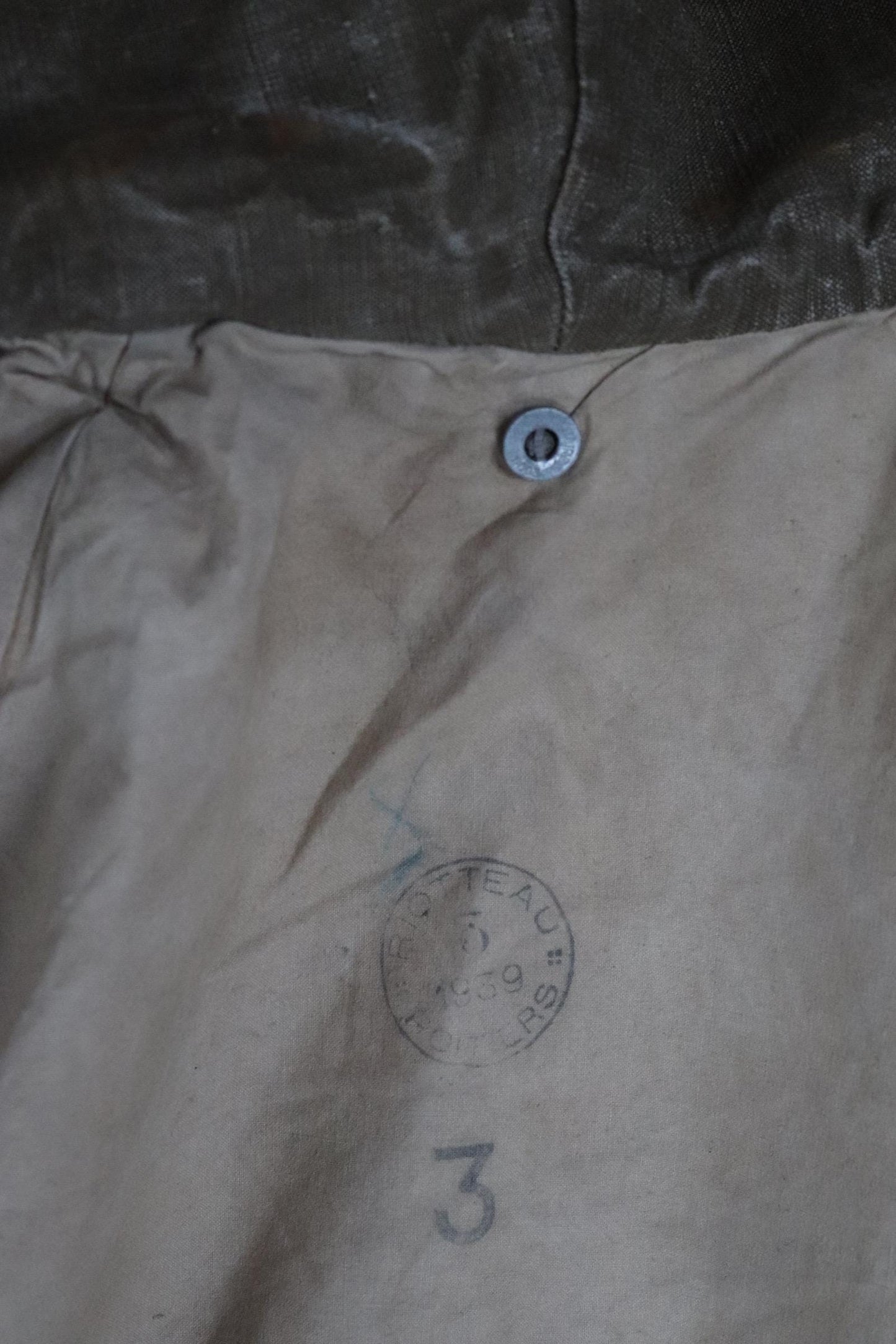 Vintage WW2 French dispatch rider coat - 1930s linen military jacket - disptach rider - M35