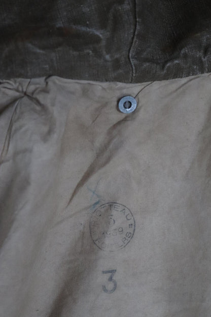 Vintage WW2 French dispatch rider coat - 1930s linen military jacket - disptach rider - M35