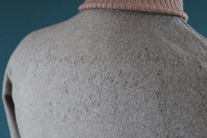 Vintage Lakeland Clicker coat jacket 1950s 1960s grey wool car 40” chest rockabilly shawl collar Talon zipper Union Made hot rod
