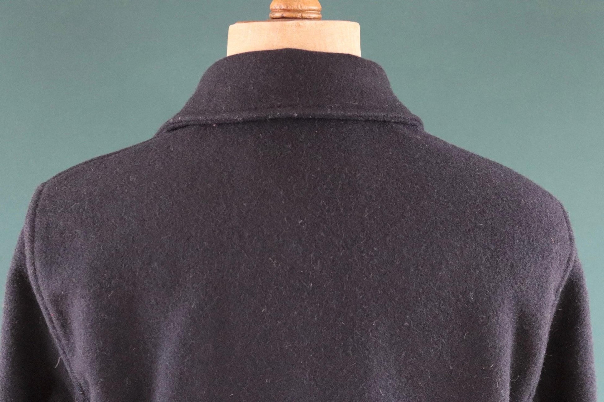 Vintage 1970s 70s CC Filson plain navy blue wool cruiser shirt jacket CPO 47” chest workwear work chore logger camp hunting