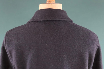 Vintage 1970s 70s CC Filson plain navy blue wool cruiser shirt jacket CPO 47” chest workwear work chore logger camp hunting