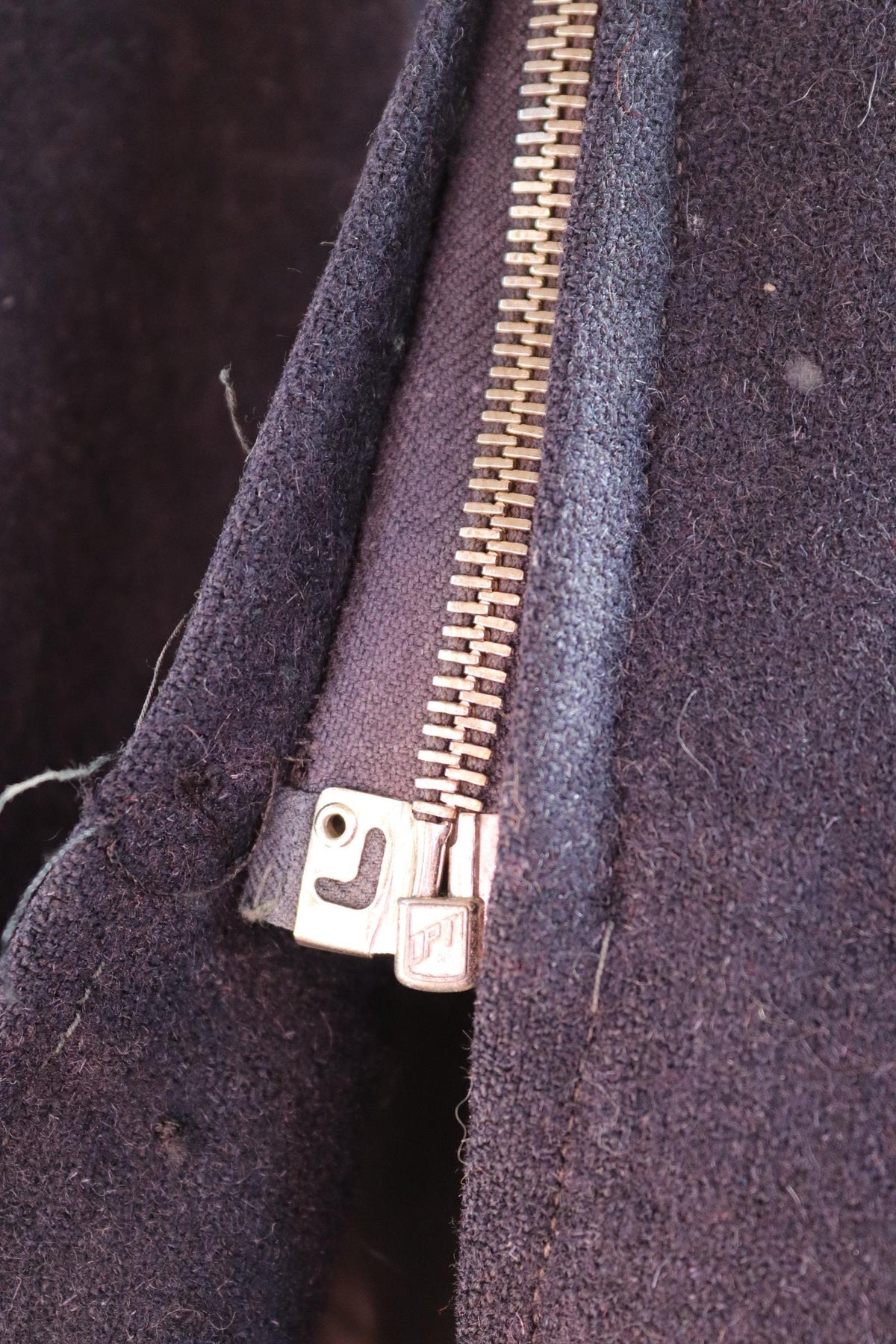 Vintage 1930s wool ski jacket - indigo blue blouson - action back - 38" chest