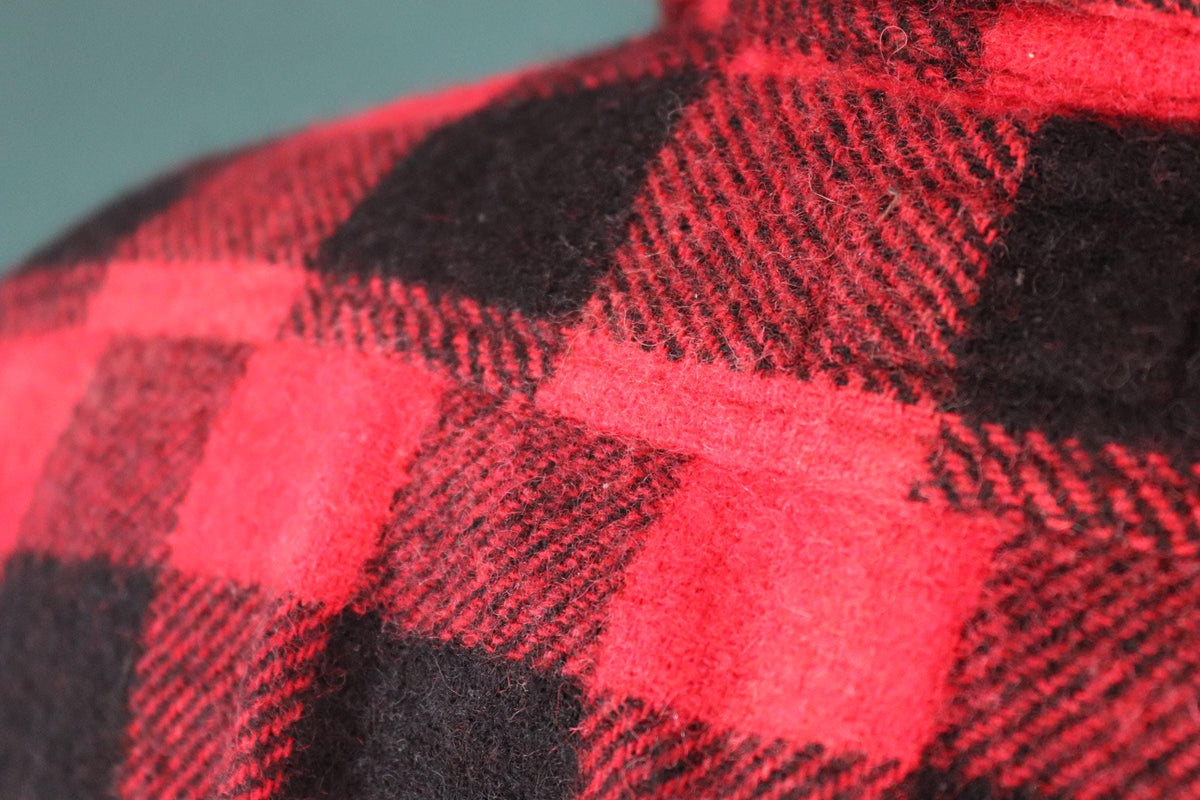 Vintage 1960s buffalo plaid wool workwear shirt - Penneys Towncraft - 51" Chest