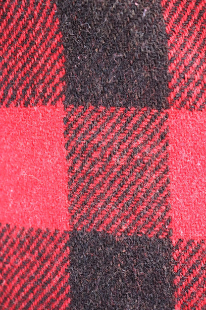 Vintage 1960s 60s red black buffalo plaid thick wool shirt Soo Wool 39” chest hunting camping workwear hunting logger