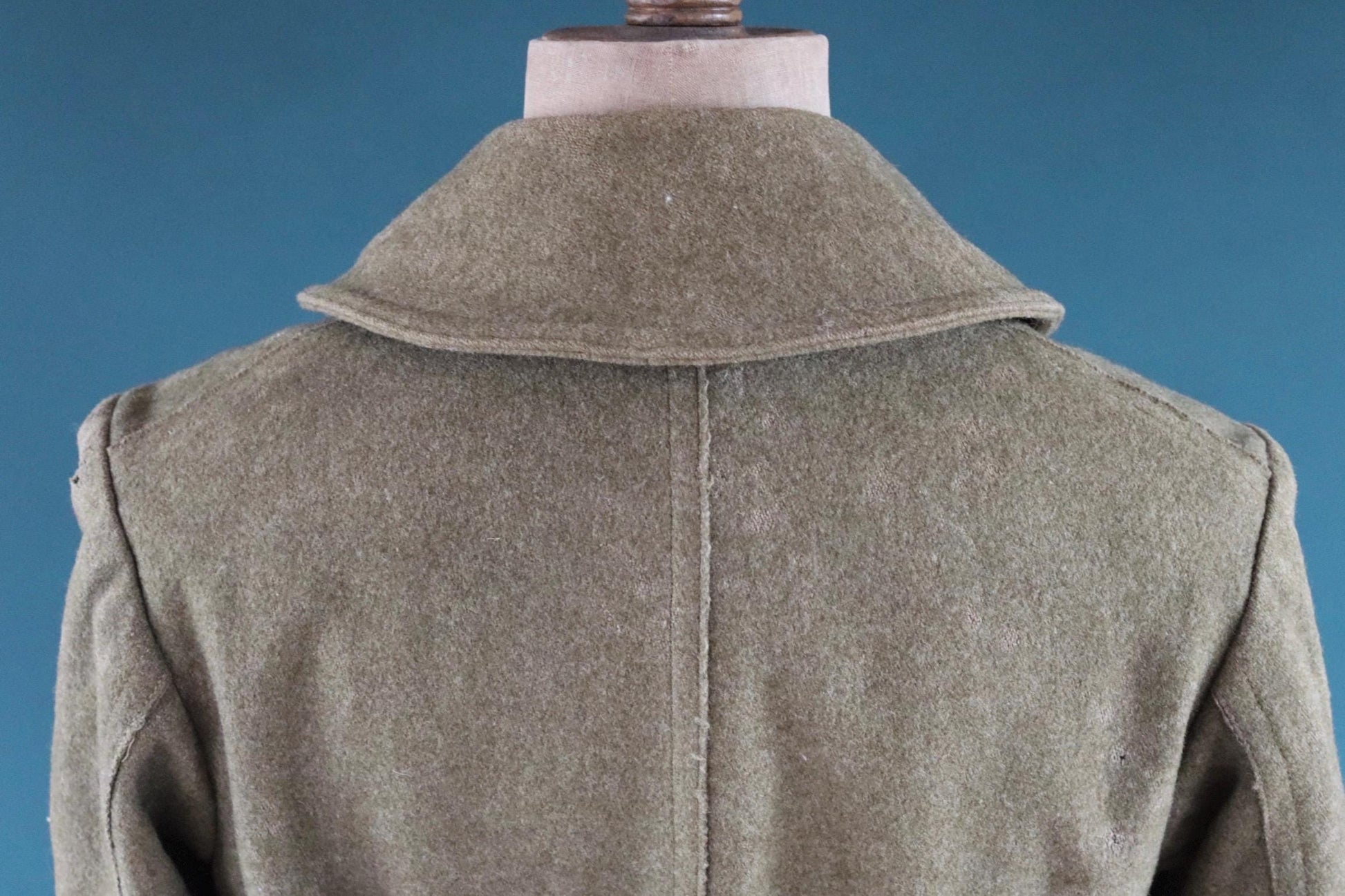 Antique 1910s WW1 wool trench coat - M1917 - antique US army - military greatcoat - doughboy overcoat - 42” chest