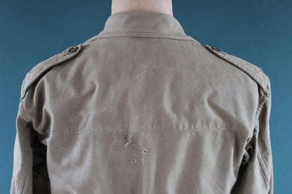 Vintage French army jacket 1950s M47 M 47 field utility military 44” chest khaki green