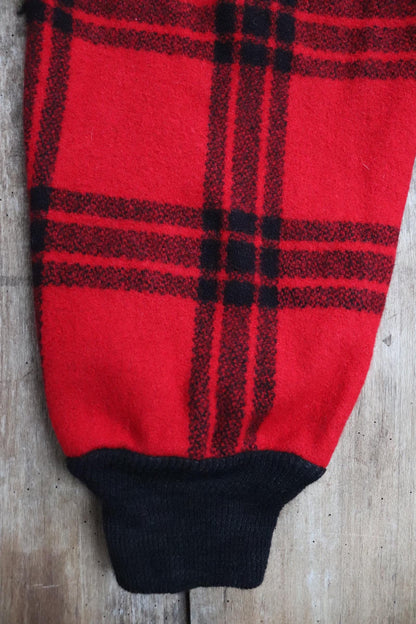 Vintage 1960s JC Higgins wool trousers - buffalo plaid - red black check - 38"x30"