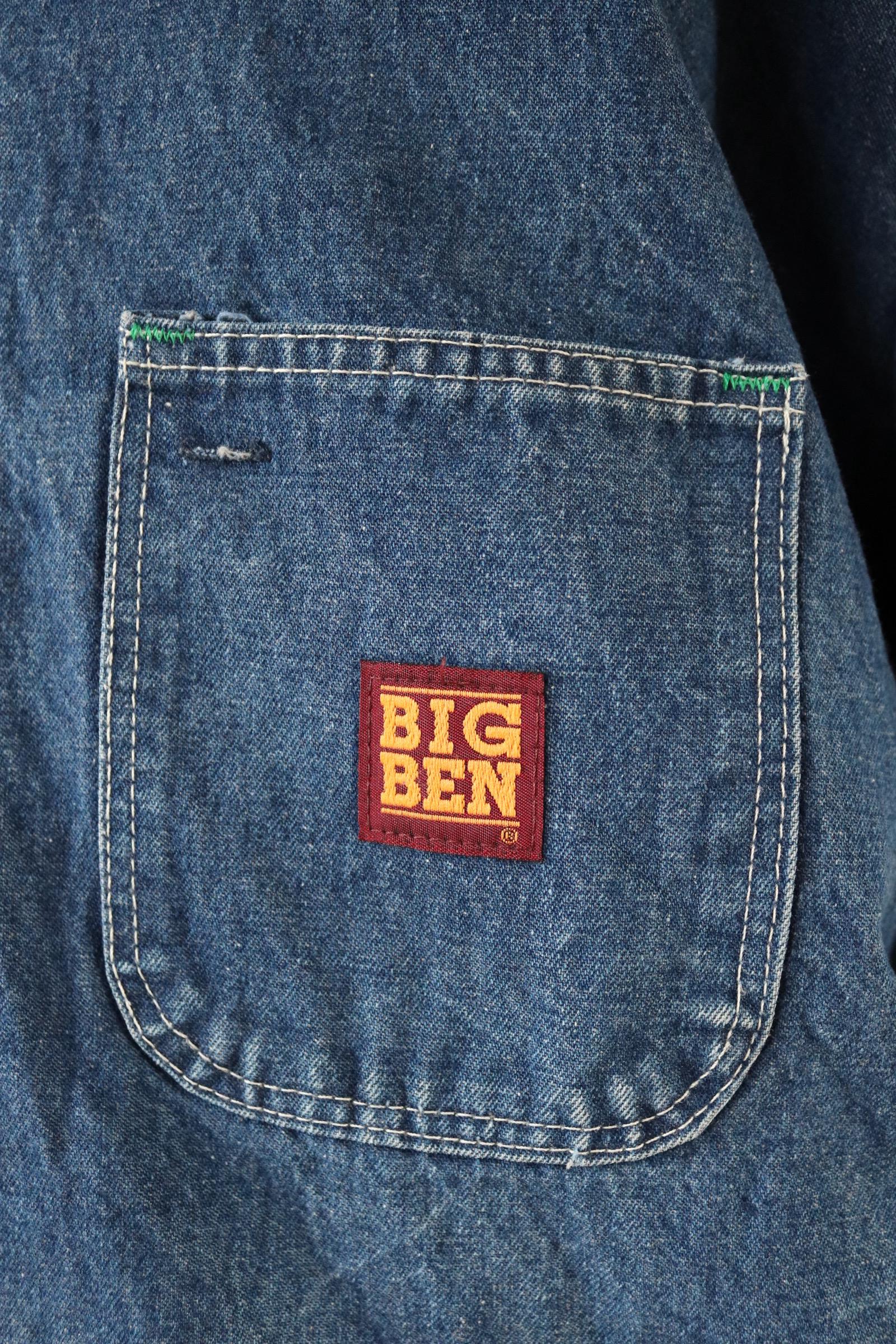 Vintage 1990s 90s Big Ben blue denim blanket lined barn chore jacket workwear work chore 56” chest insulated
