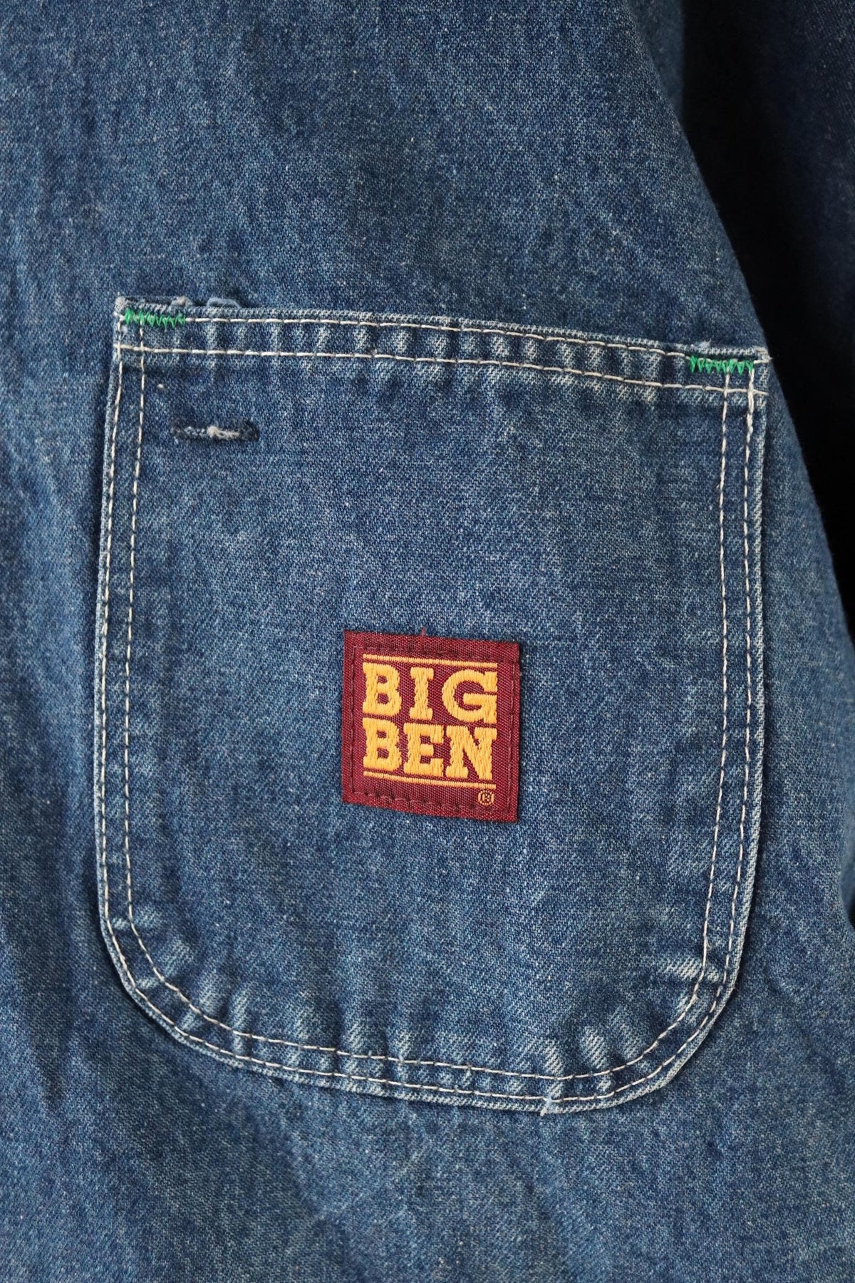 Vintage Big Ben denim chore jacket - blanket lined barn coat - 56" chest
